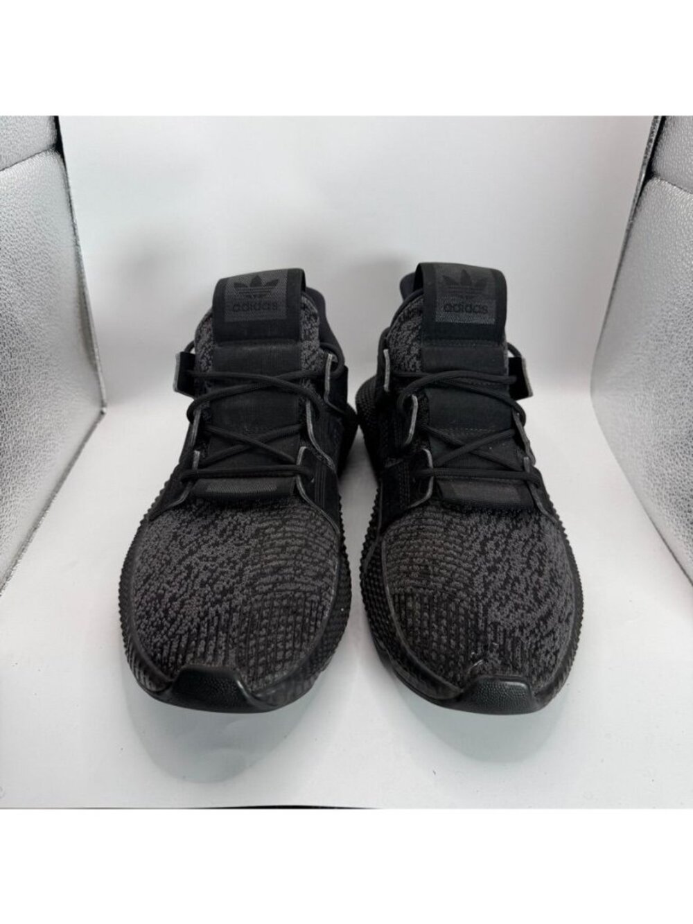 Adidas Prophere Mens Black Sneakers Size 10.5 Stylish Knit Upper & Textured Sole - Picture 2 of 8